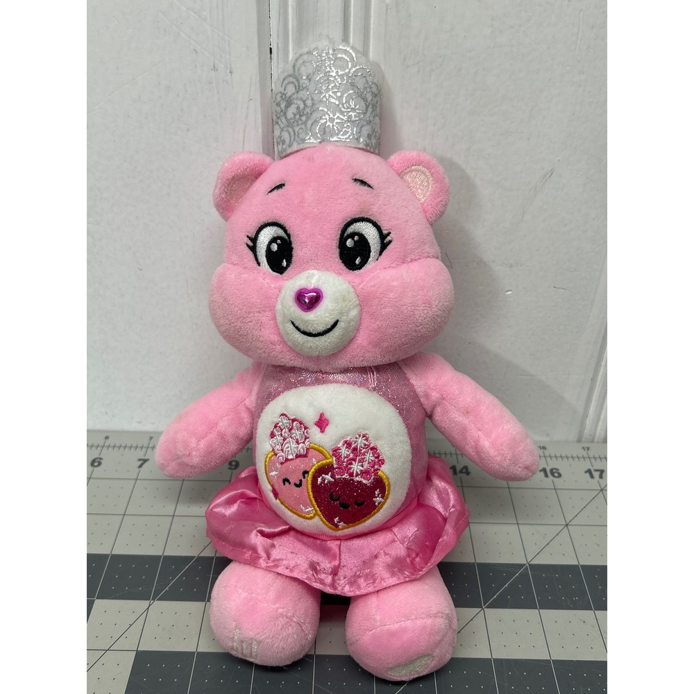 Care Bears Wicked Glinda Plush Pink Bear Crown Tutu Love-a-Lot Bear Broadway Oz